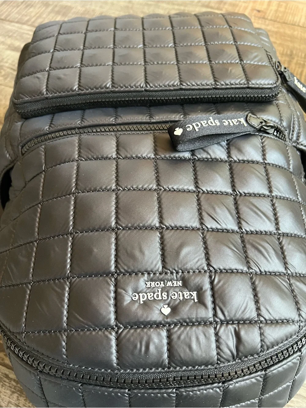 kate spade Black Quilted Camden Backpack